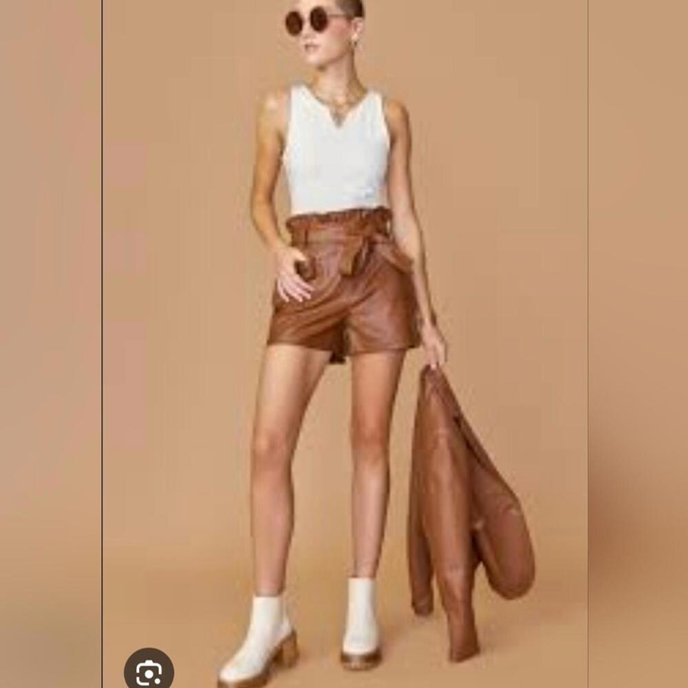 Blue Rain X Fancesca's Women's Brown High-Waisted Shorts NWT